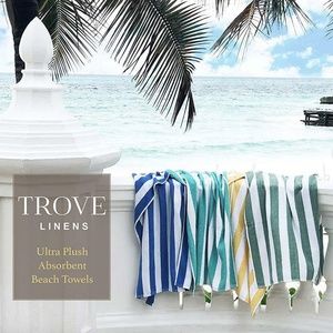 Oversized Striped Beach Towel 30"x60"100% Cotton